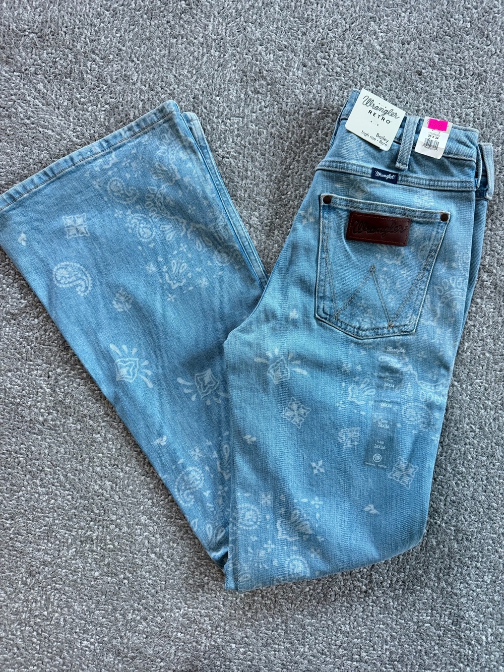 Wrangler Retro Bailey High Rise Flare Patterned Jeans
